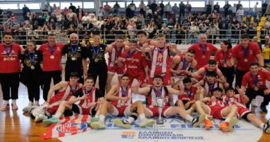 FINAL 8 Πανελληνίου εφήβων: Στέφθηκε πρωταθλητής ο Ολυμπιακός… Δεύτερος ο Προμηθέας Πάτρας, τρίτη θέση για τη ΔΕΚΑ