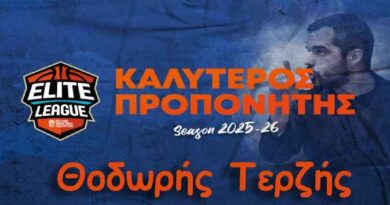 Elite League: Καλύτερος προπονητής της σεζόν ο Θοδωρής Τερζής